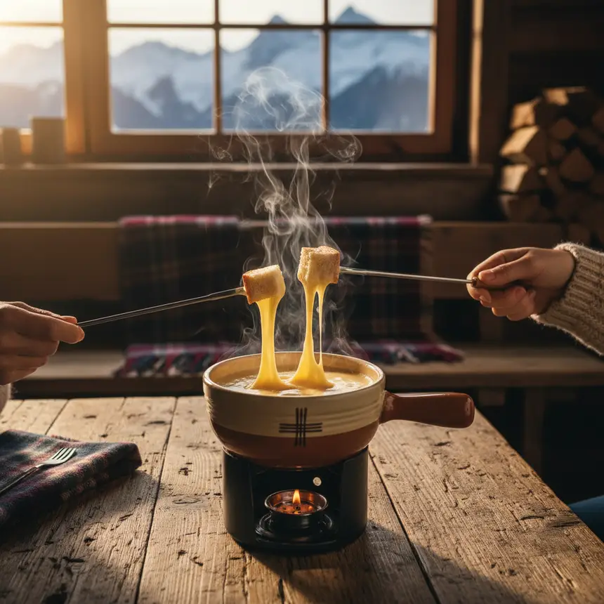Swiss cheese fondue