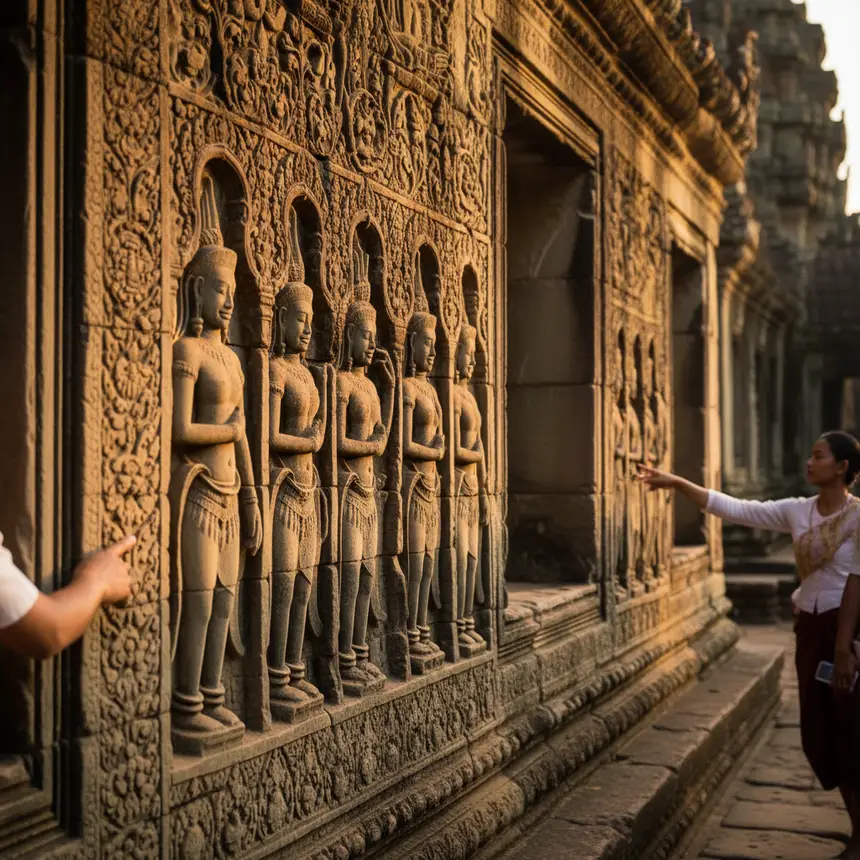 Angkor Wat stone carvings
