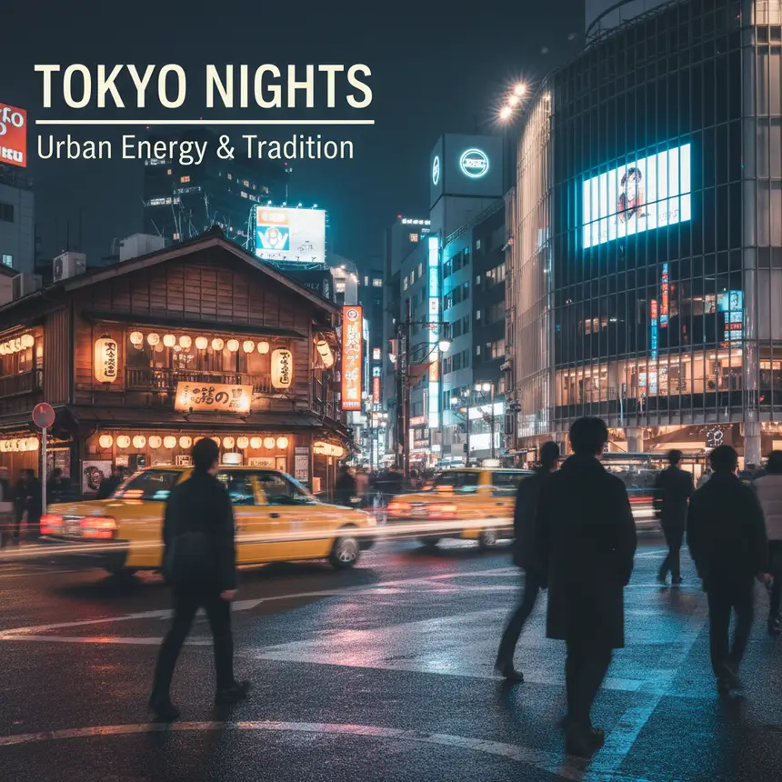 Tokyo street, Tokyo night view
