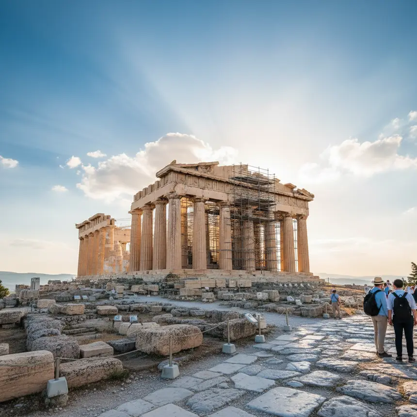 Acropolis Parthenon, restoration work, ancient architecture