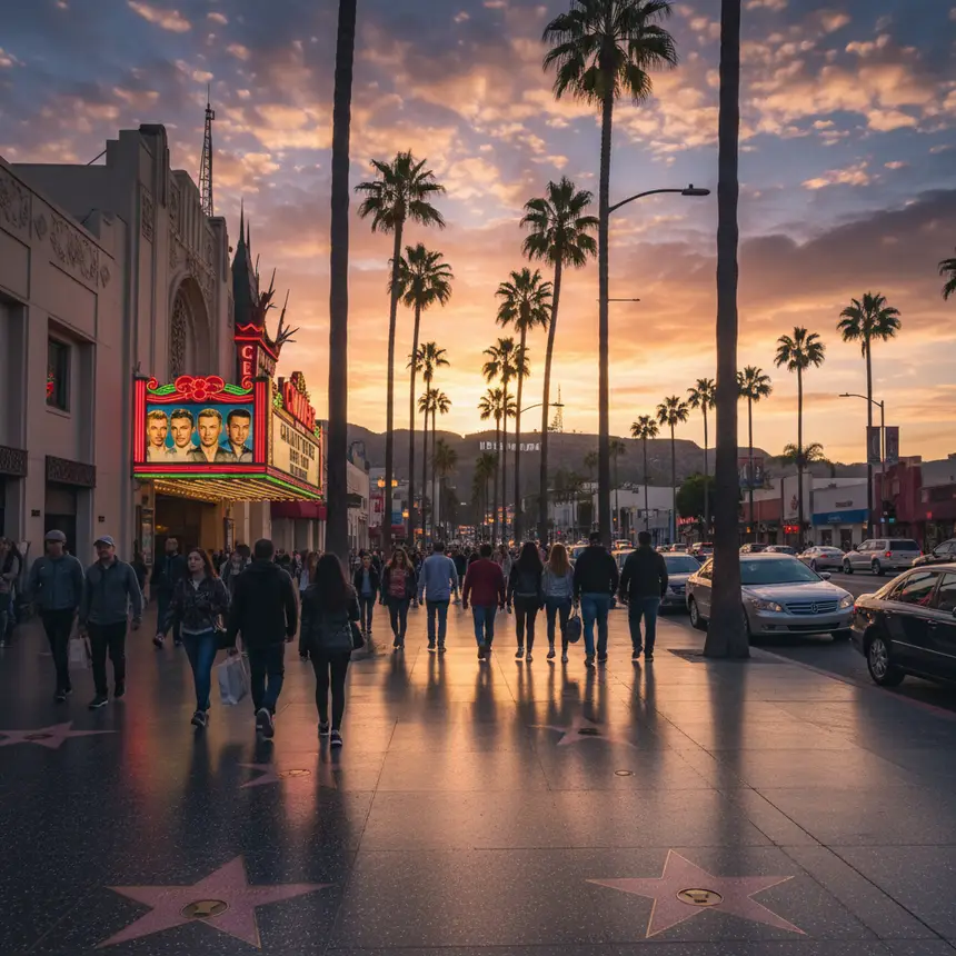 Hollywood street movie theater