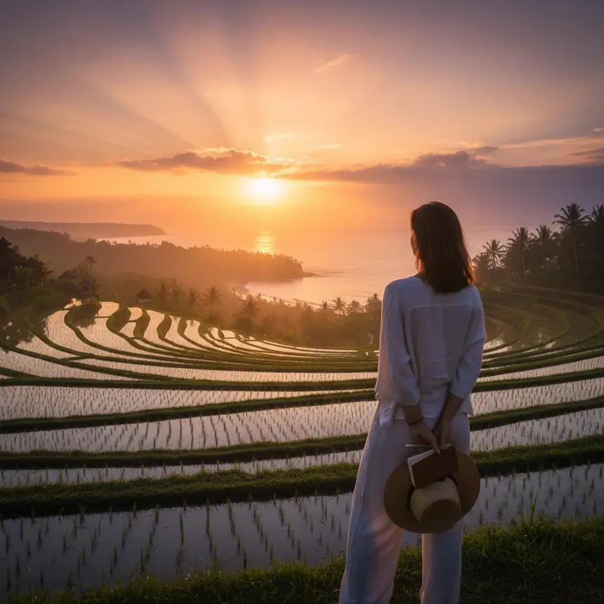 Serene Bali sunset view
