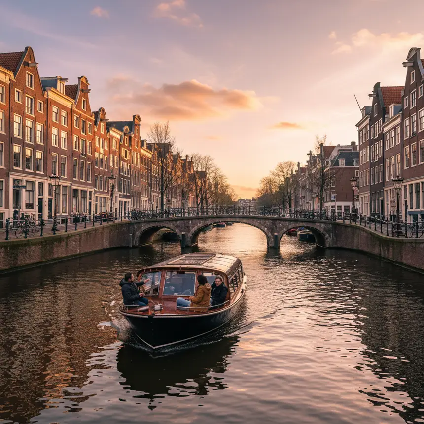 Amsterdam canals, canal city, Centraal Station