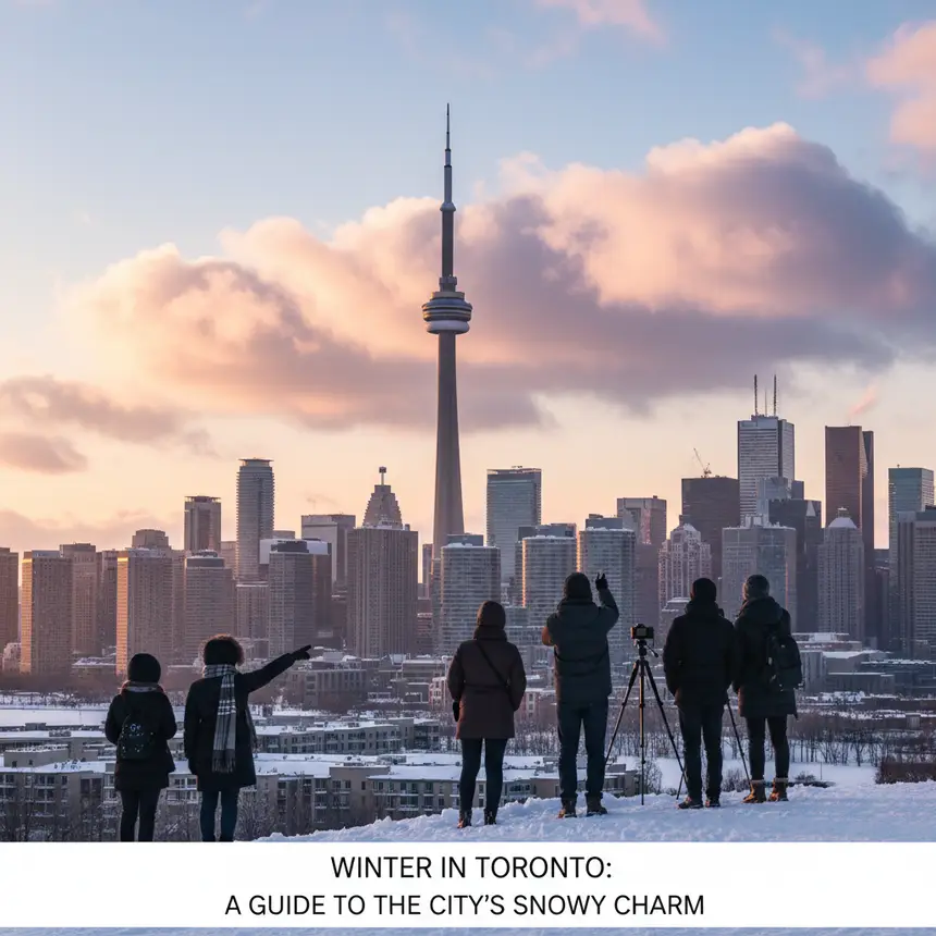 Toronto winter city skyline