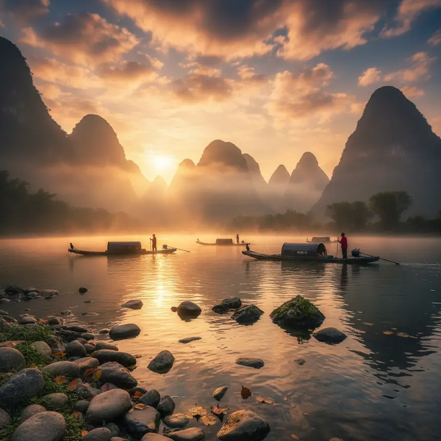 Guilin Li River landscape
