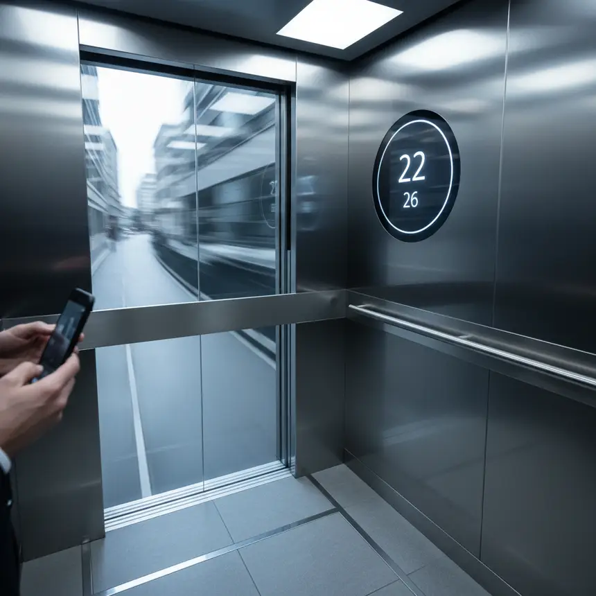 High-speed elevator interior