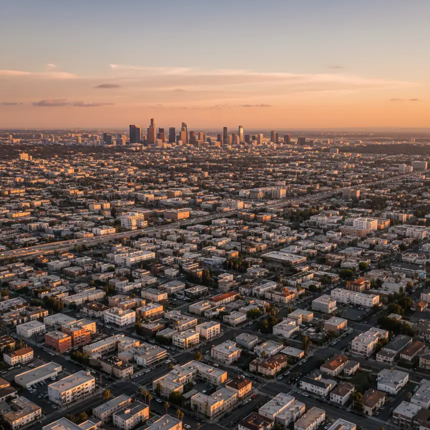 LA city view from above