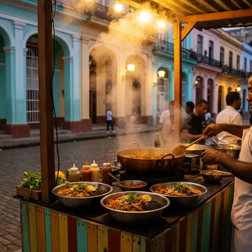 Cuban street food steam