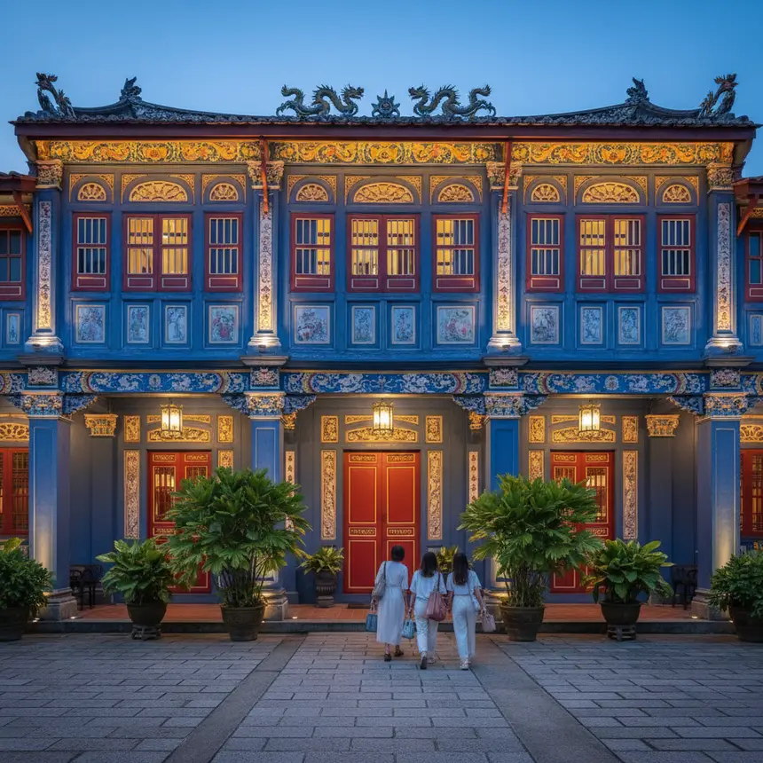 Blue Mansion, architectural style, historic building