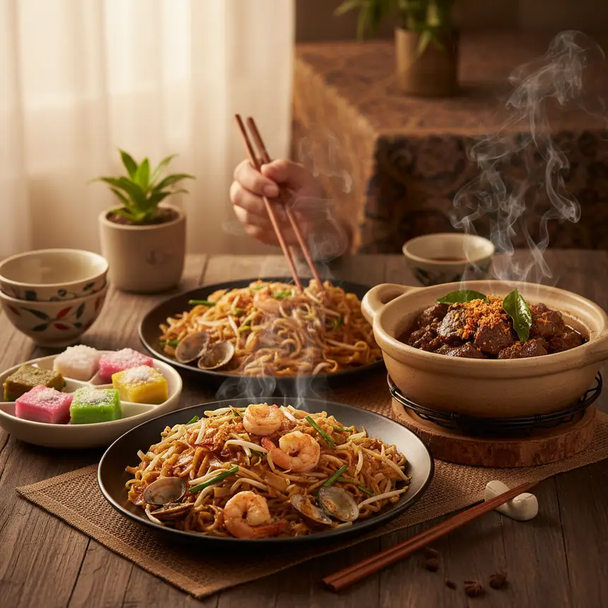 Penang local food, fusion cuisine, dining experience