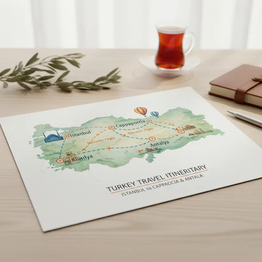 Turkey inter-city travel routes