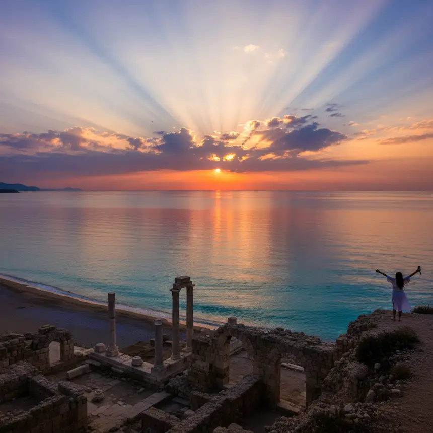 Antalya Mediterranean sunset