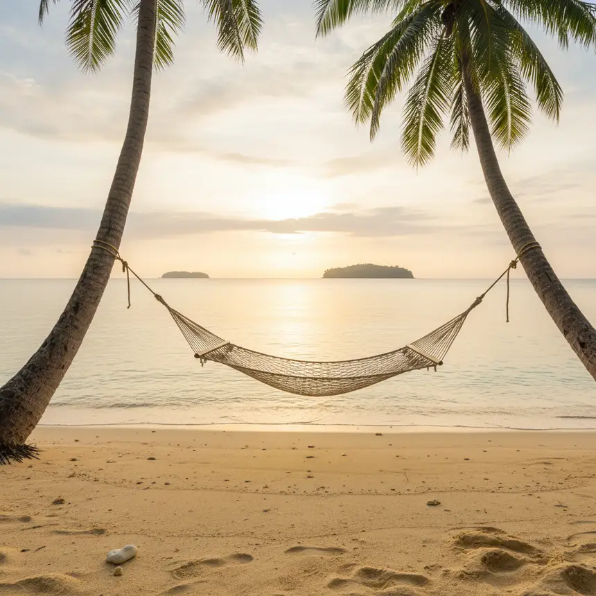 Gili Asahan peaceful sunrise, beach