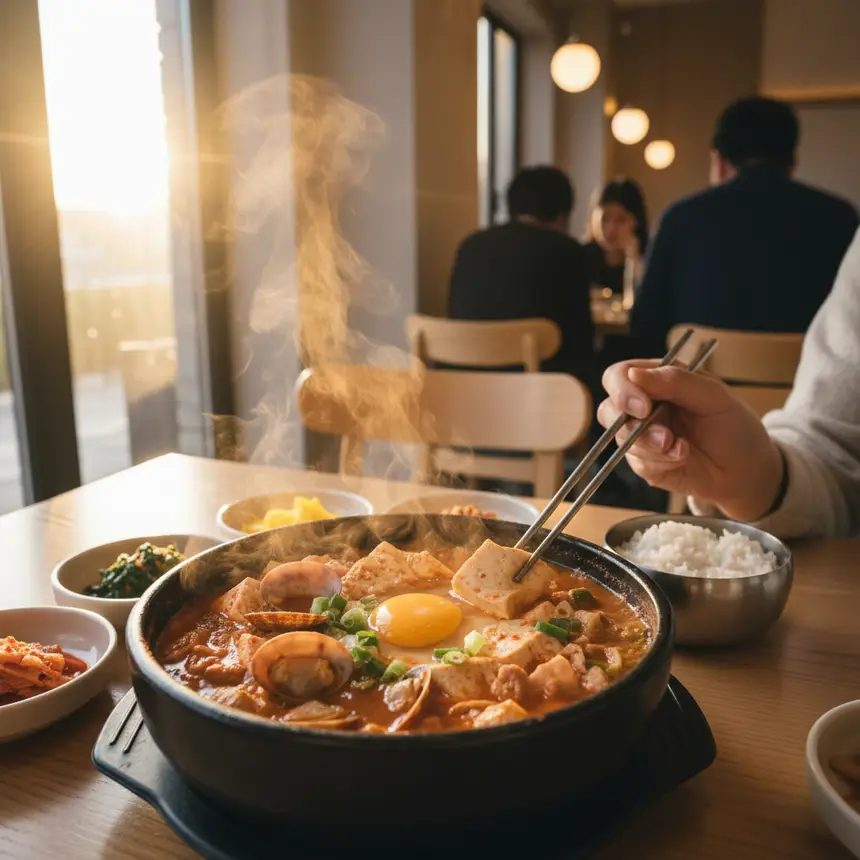 Singapore Korean food, Sundubu Jjigae