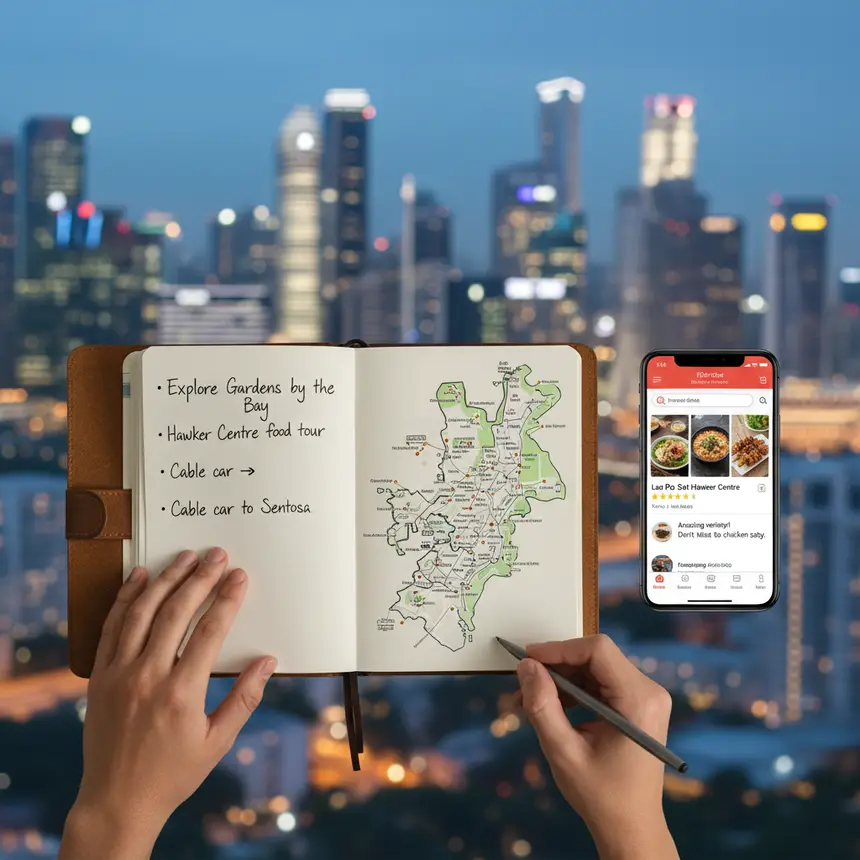 Singapore food search, travel tips