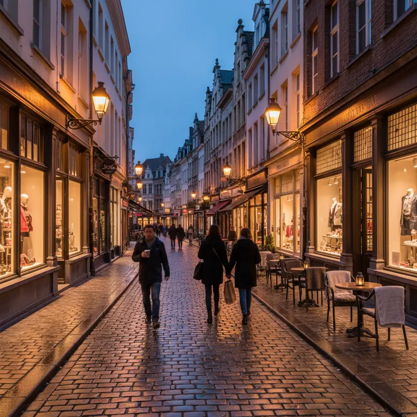Brussels charming street atmosphere