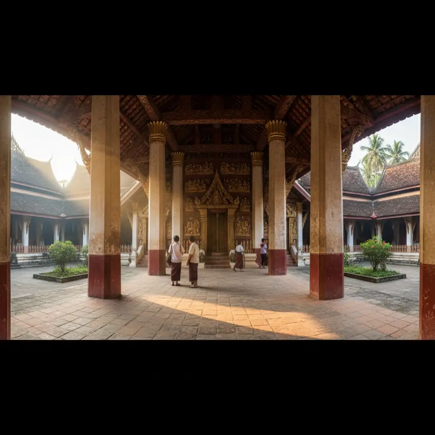 Ho Phakeo cloister courtyard