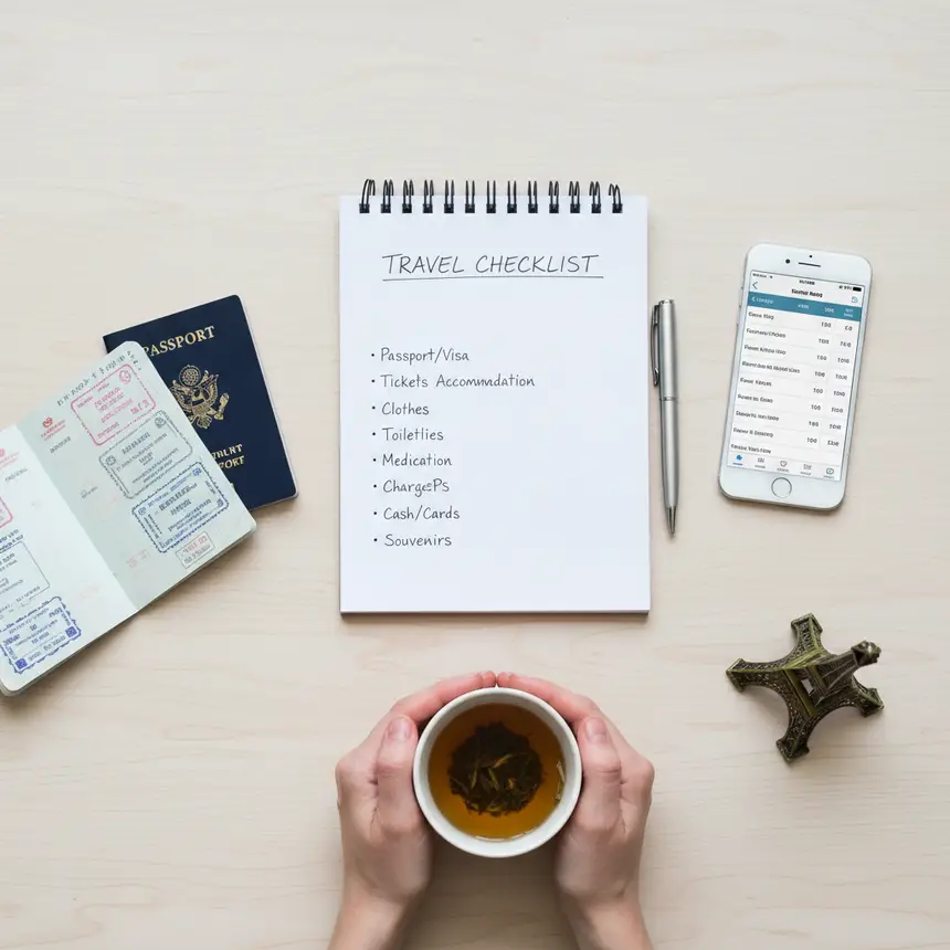 European train travel checklist