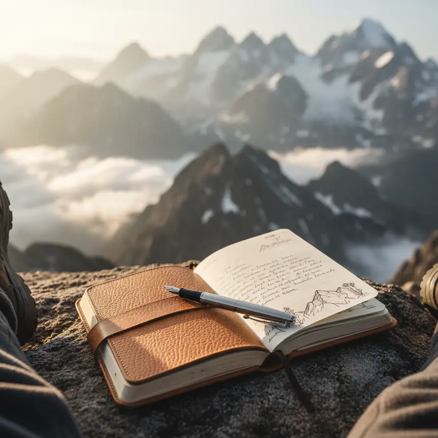 Travel journal mountains