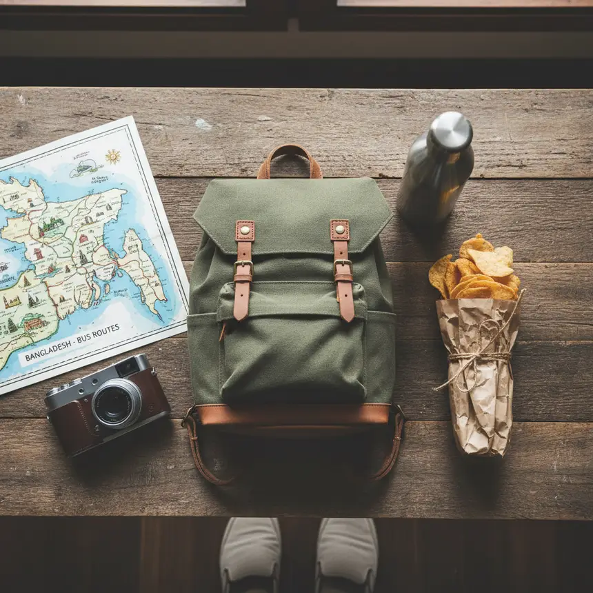 Travel essentials, local snacks