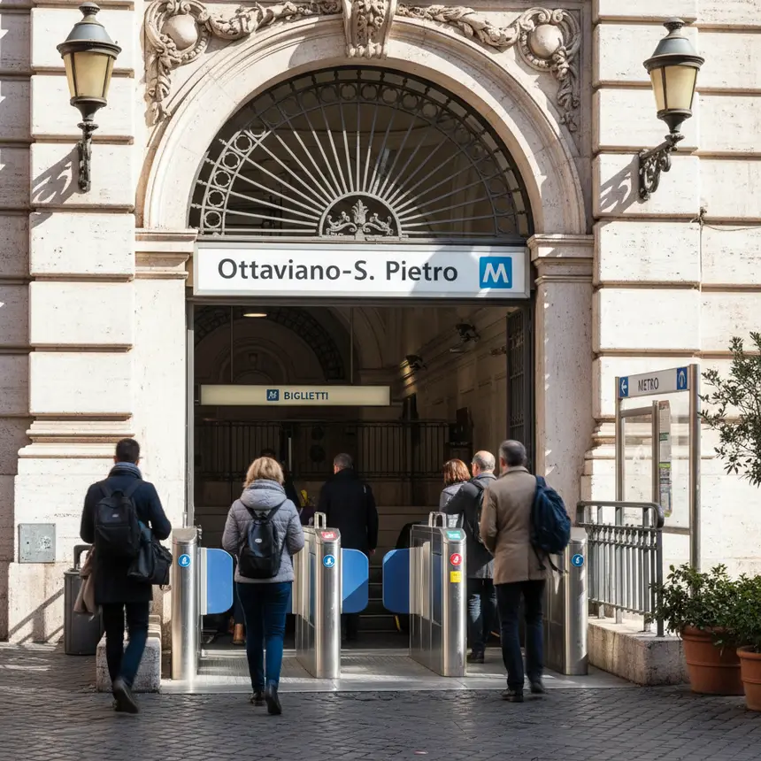 Rome Metro, Vatican Transportation, Ottaviano Station