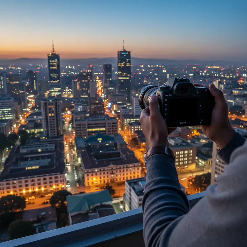 Photography of Nairobi cityscape at dusk